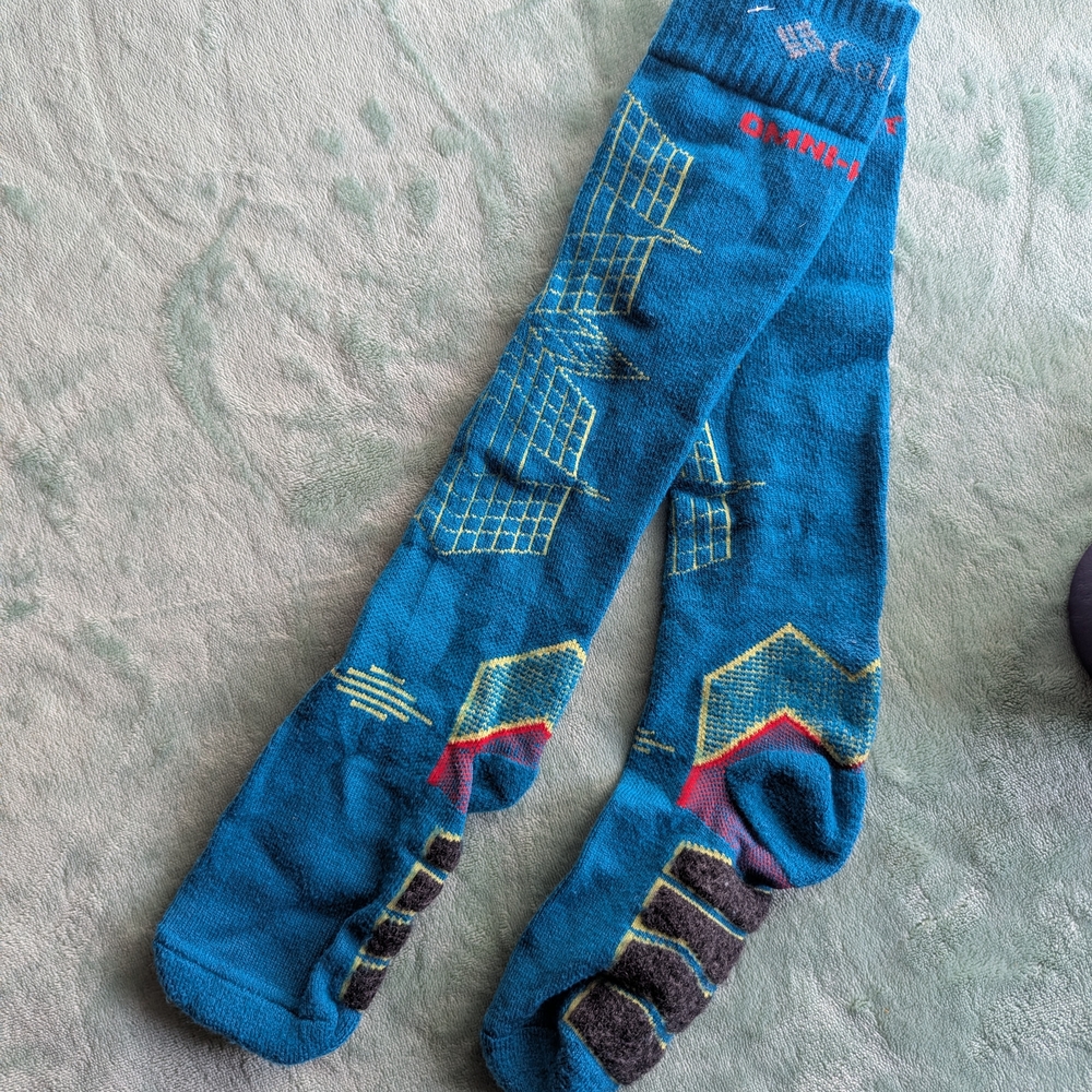 Columbia Omni-Heat Blue Ski Socks